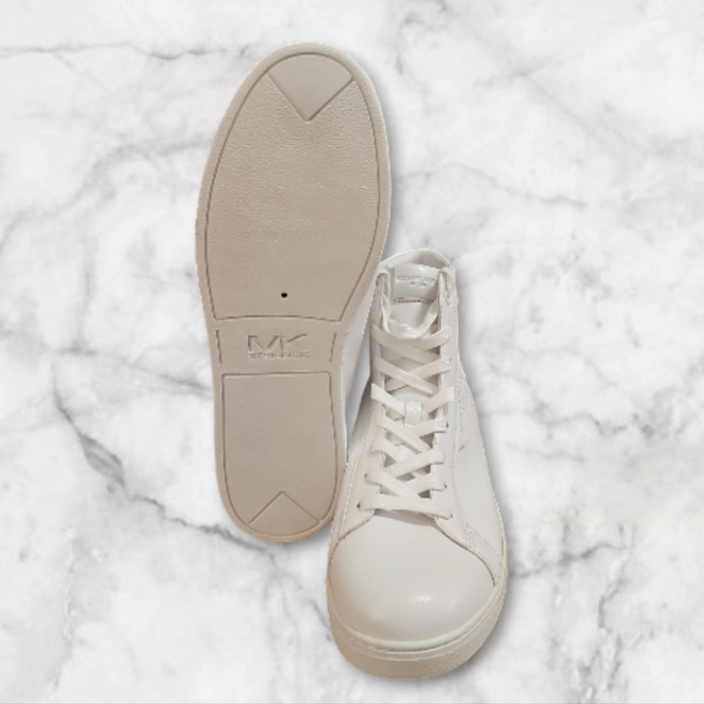 MICHAEL KORS Mens / Boys Keating Leather High-Top Sneakers. - Picture 4 of 8